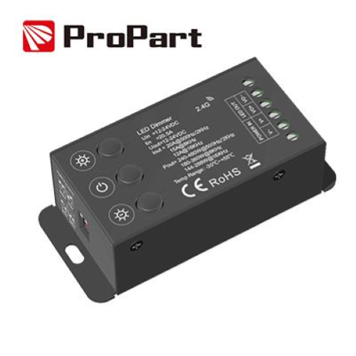 Dimmer RF 1CH*20A 12-24VDC con 3 pulsanti